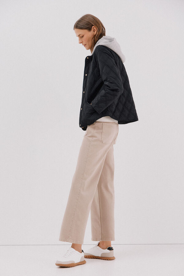 Cortefiel sweatshirt curto com capuz Preto