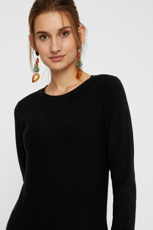 Vero Moda Vestido de punto cuello redondo Negro