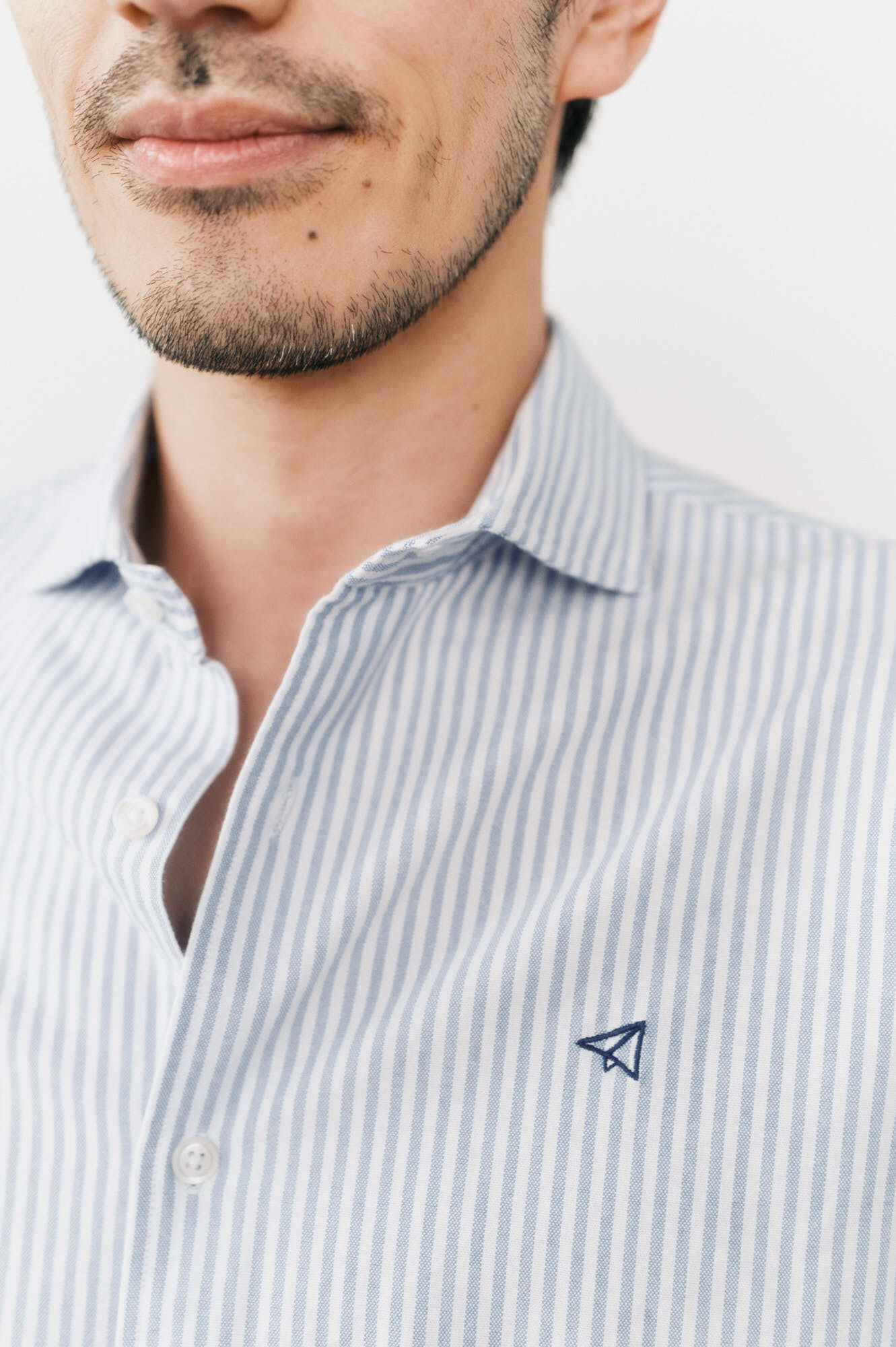 OOTO Camisa oxford manga comprida com listras candela