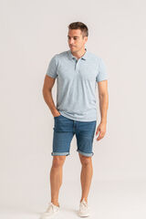 Privata Camisa polo de manga curta "bicicletas" Azul