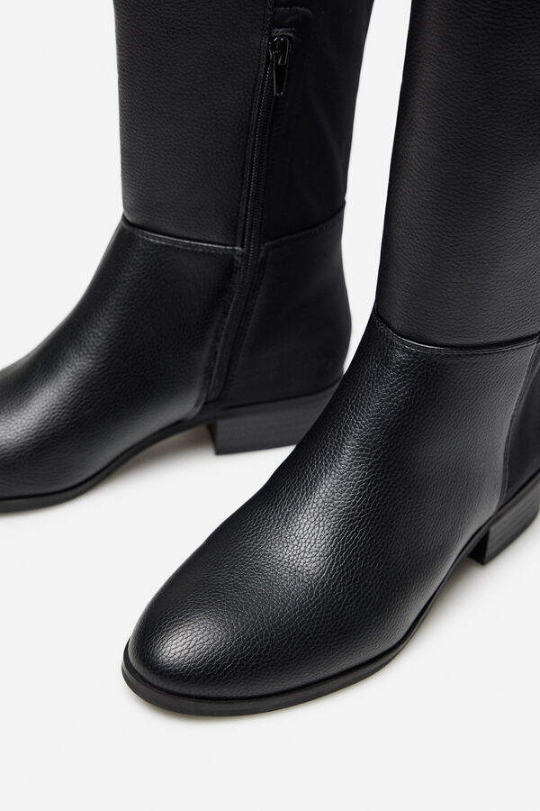 Cortefiel Bota el&aacute;stica Negro