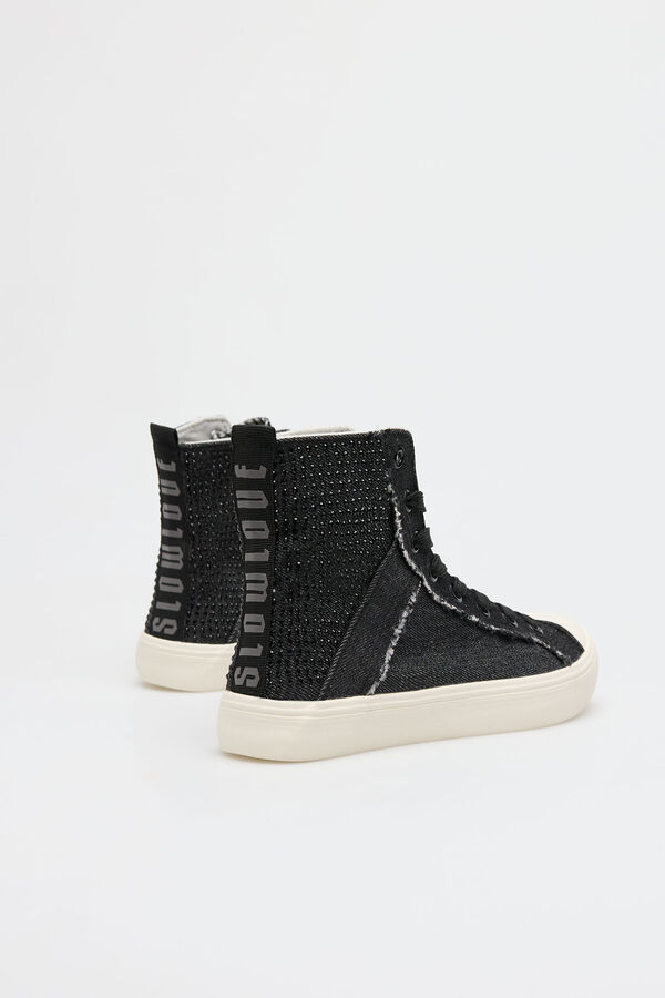 Slowlove Sneaker strass Gris oscuro
