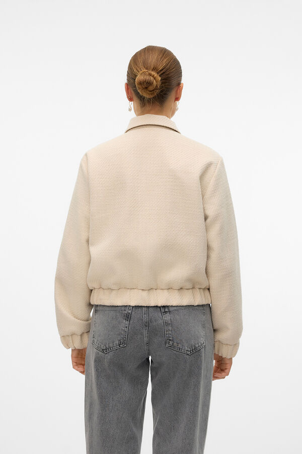 Vero Moda Jaqueta bomber com botões dourados  Cinzento