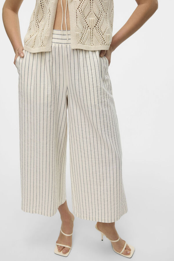 Vero Moda Pantal&oacute;n culotte ancho Gris