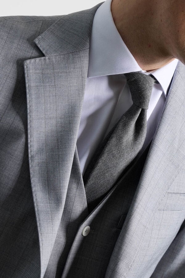 PuroEGO Traje cuadro gales gris con chaleco Gris