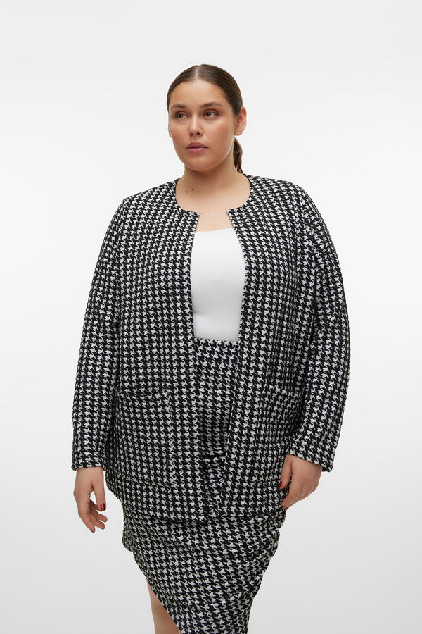 Vero Moda Curve Cardigan pied-de-poule Curve Preto