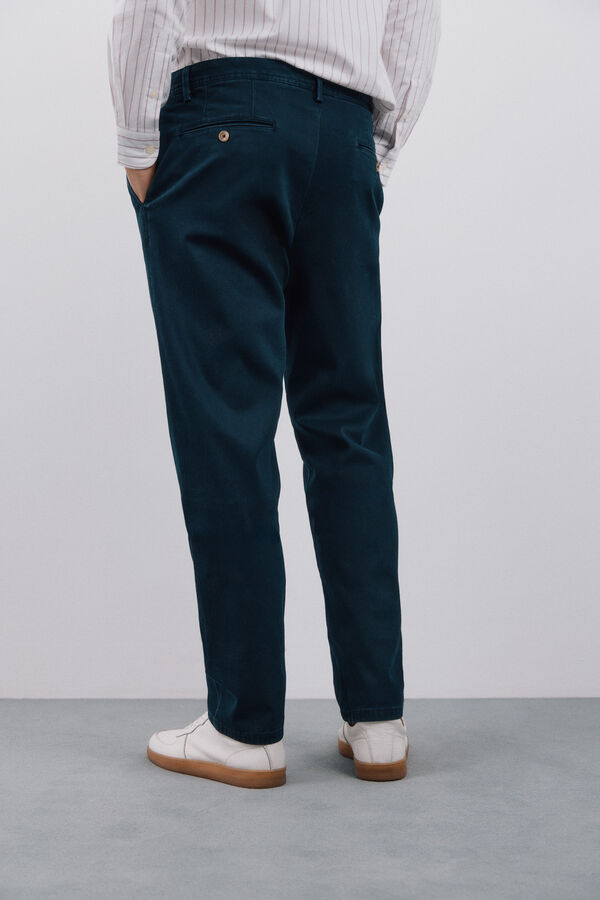 Cortefiel Pantal&oacute;n chino regular fit Azul oscuro