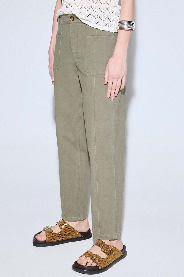 Slowlove Calça cargo larga Verde