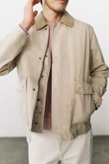 OOTO Chaqueta algod&oacute;n lavada Beige