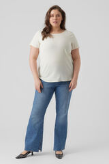 Vero Moda Curve T-shirt b&aacute;sica tamanho grande Branco