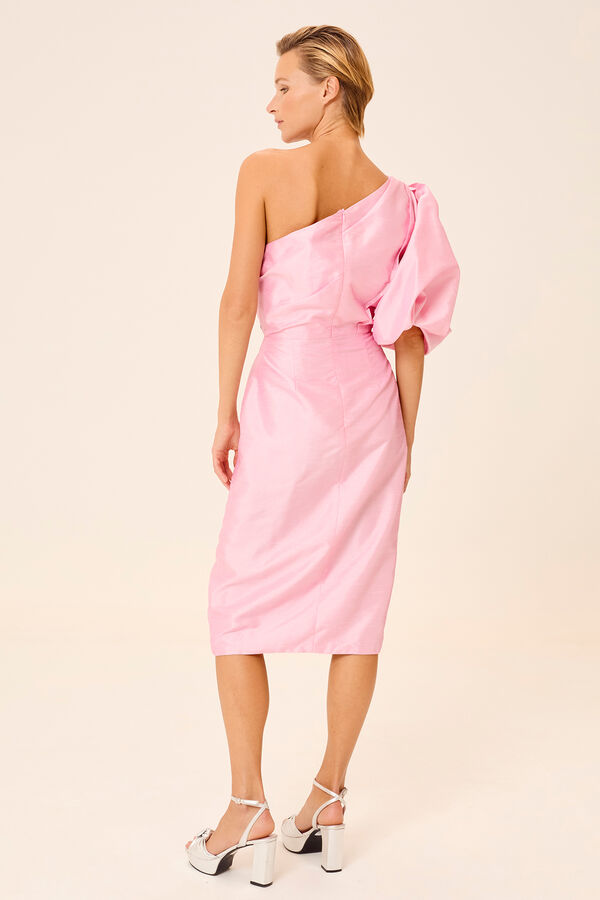 Dolores Promesas Vestido Manga Abullonada Paris Rosa