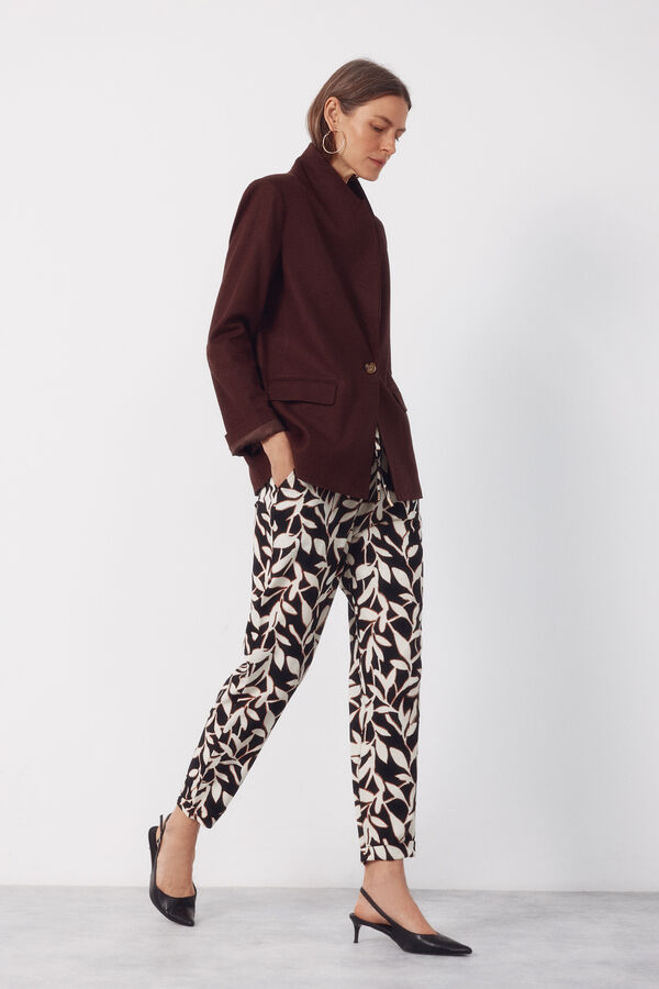 Cortefiel Pantal&oacute;n flu&iacute;do con textura Multicolor
