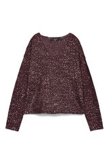 Vero Moda Jersey de lurex y lentejuelas Morado