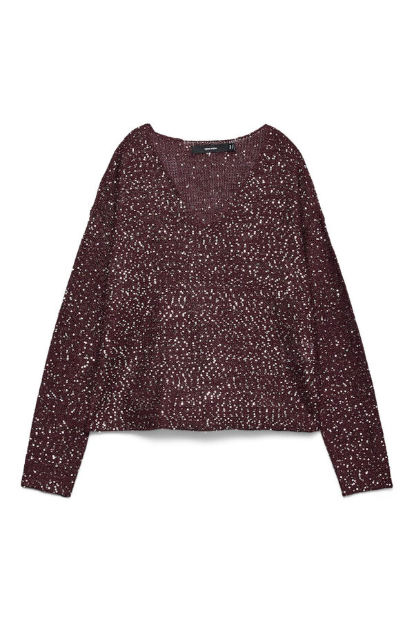 Vero Moda Jersey de lurex y lentejuelas Morado