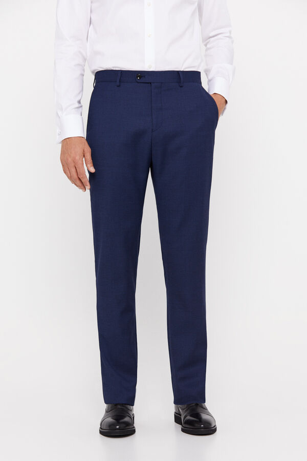 Cortefiel Cal&ccedil;as olho de perdiz em tailored fit Azul
