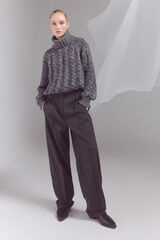 Slowlove Pantal&oacute;n cuadros Estampado gris