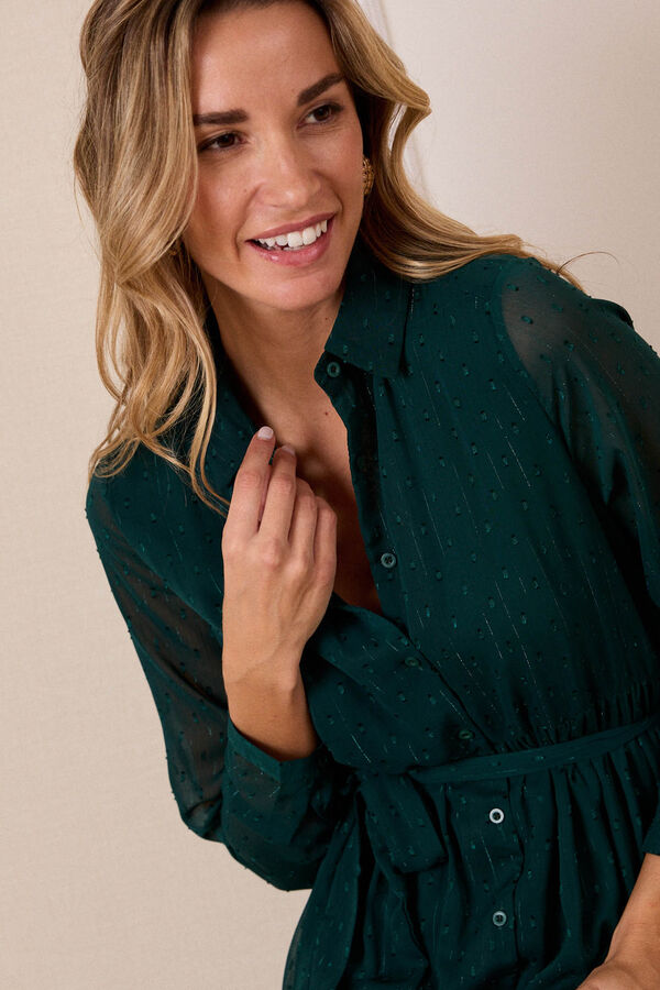 Pol&iacute;n Et Moi Vestido camisero Pepina Kaki