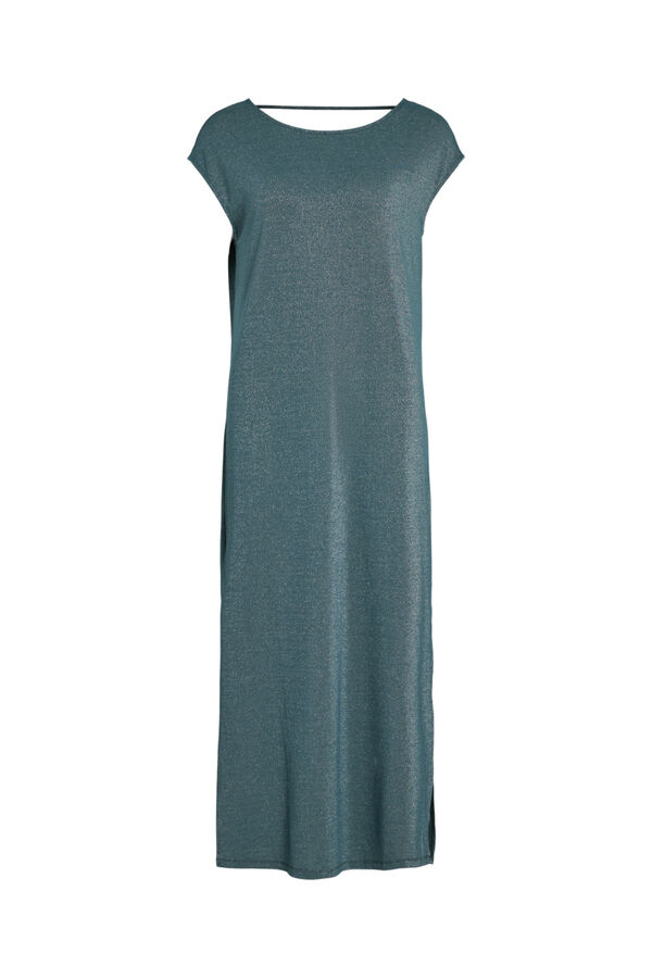 Vila Vestido largo con l&uacute;rex Turquesa