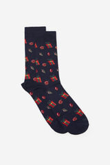 Cortefiel Meia desenho presente Azul
