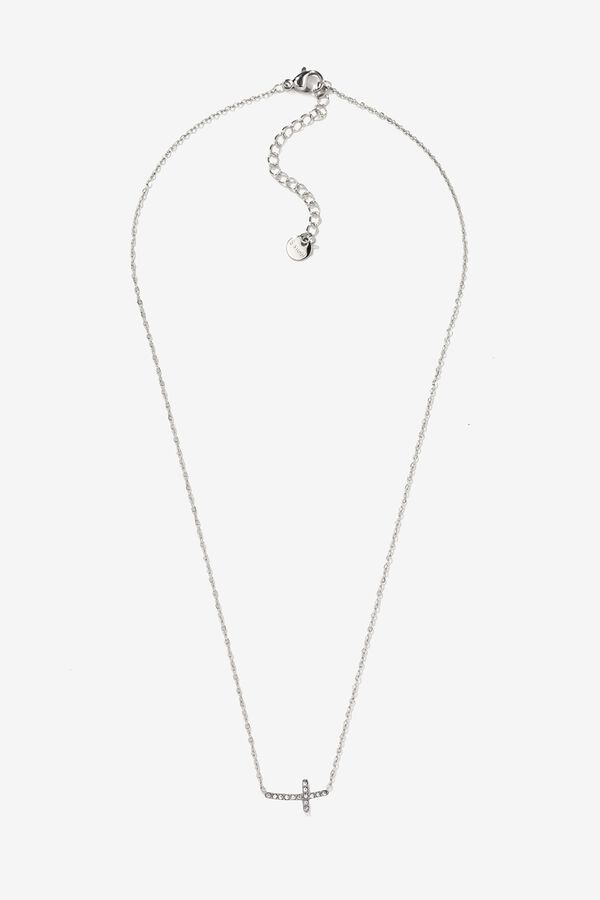 Vilanova Collar cruz brillante Gris