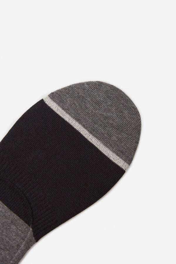 Cortefiel 2 pares meias invis&iacute;veis com coolmax Preto