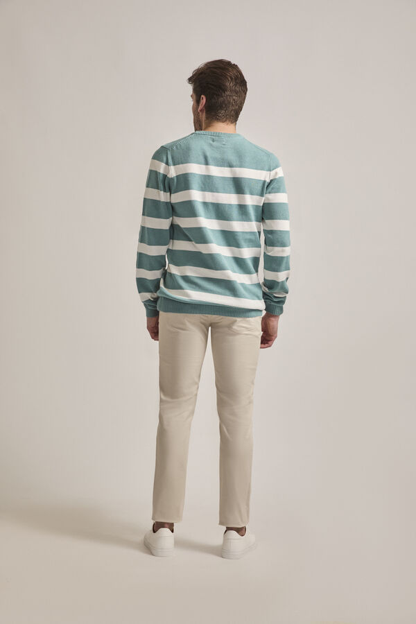 Street Monkey Camisa riscas da moda Azul