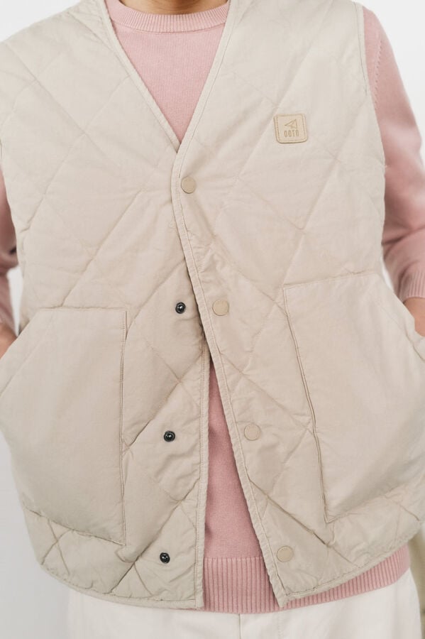 OOTO Chaleco acolchado algod&oacute;n Beige