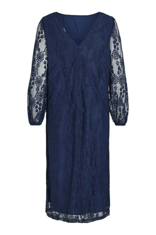 Vila Vestido de fiesta midi Azul marino