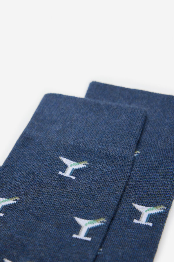 Cortefiel Meia desenho Azul