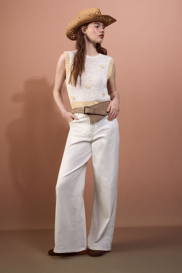 Slowlove Jeans Wide Leg Branco