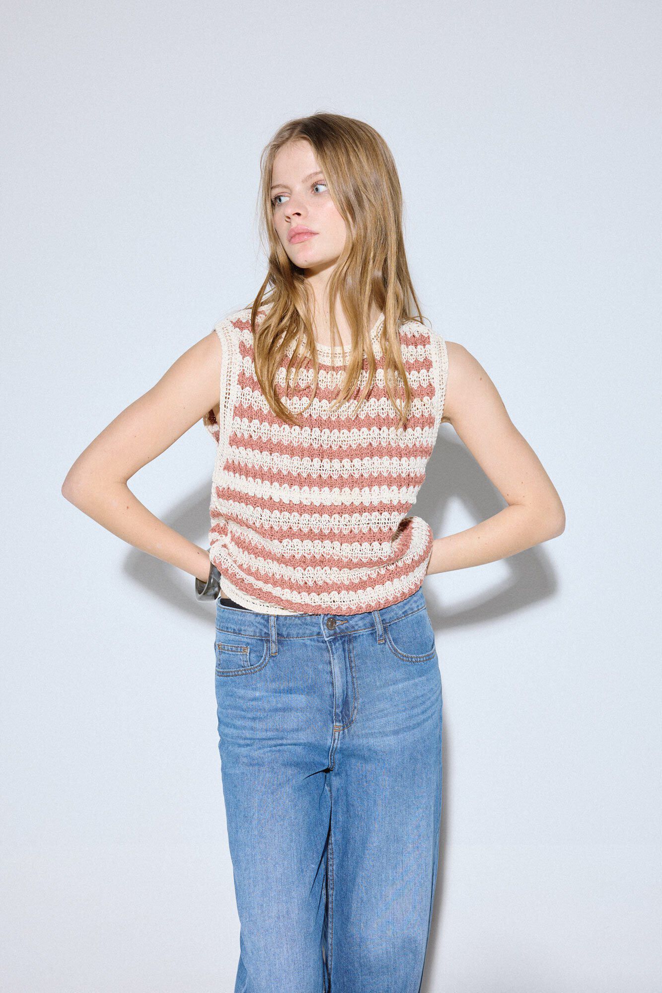 Slowlove Top riscas de crochet