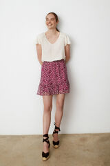 Vila Falda mini de tiro alto Total Look Vila Multicolor