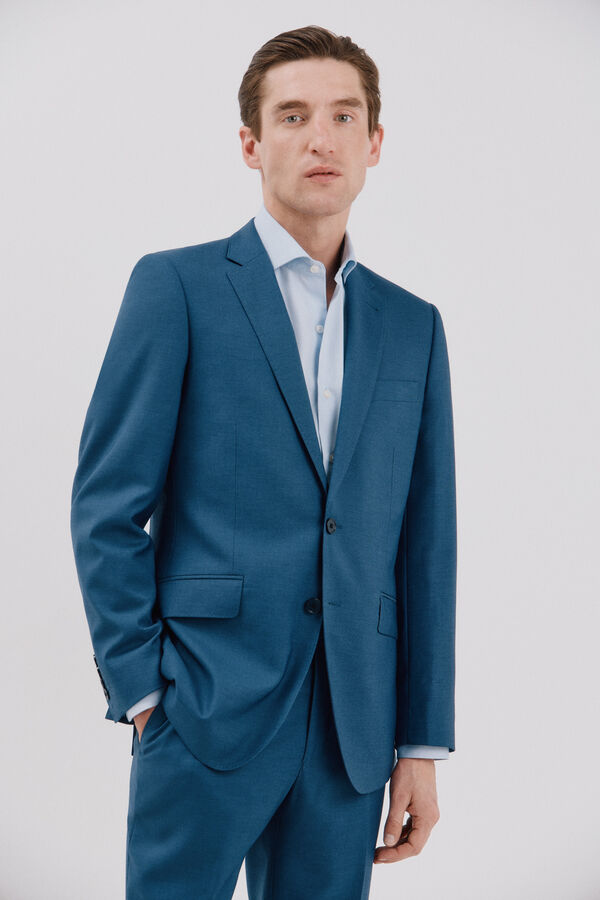 Cortefiel Blazer azul slim fit Azul