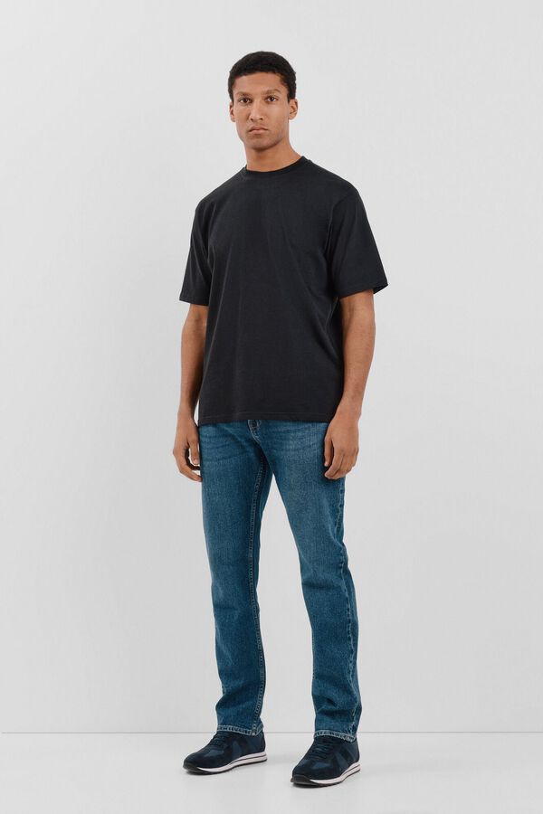 Cortefiel T-shirt b&aacute;sica Preto