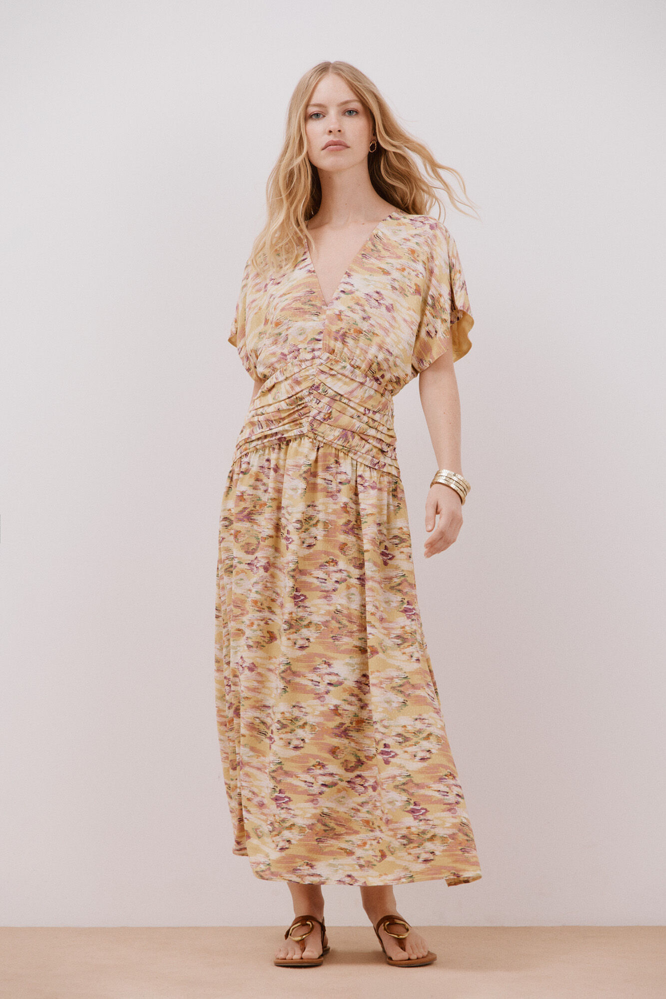 Cortefiel Vestido midi drapeado