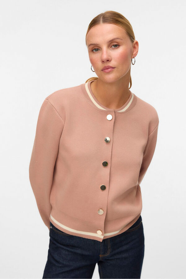 Vero Moda Jaqueta bomber de malha  Castanho