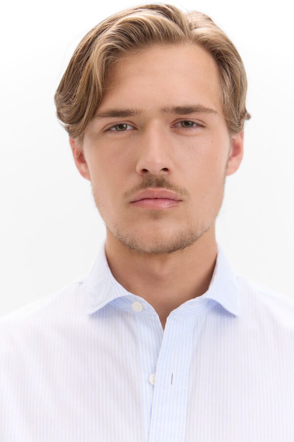 Cortefiel riscas fil a fil Azul