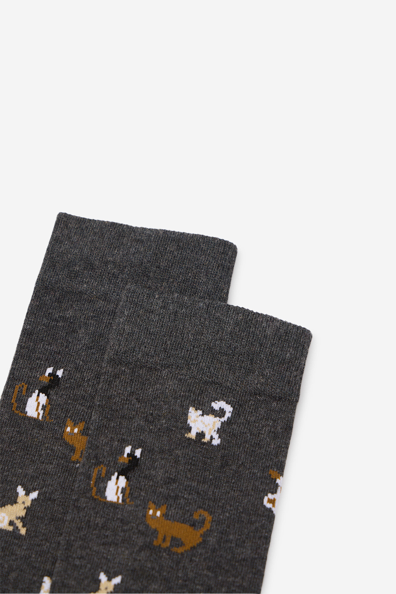 Cortefiel Calcet&iacute;n dibujo gato