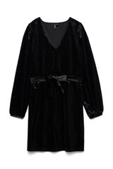 Vero Moda Vestido de manga larga detalles brillantes Negro