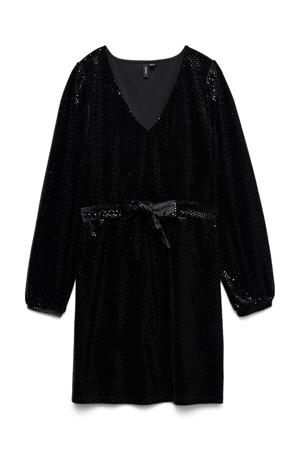 Vero Moda Vestido de manga larga detalles brillantes Negro