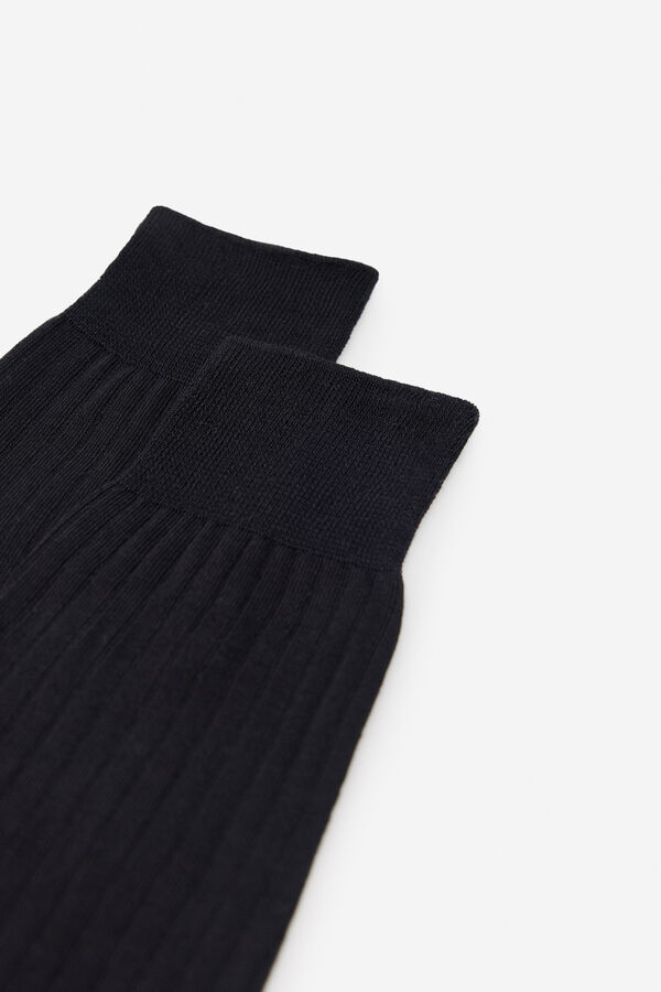 Cortefiel Pack calcetines algodón vestir Negro