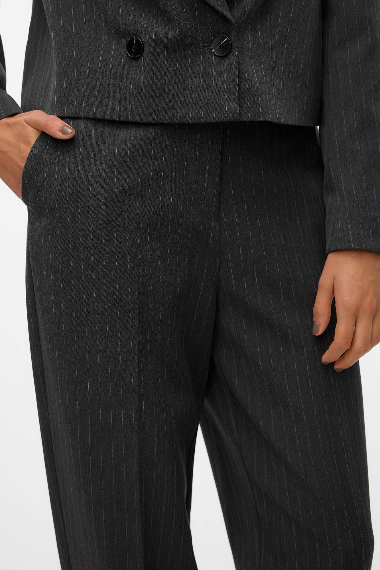 Vero Moda Pantal&oacute;n tiro alto rayas