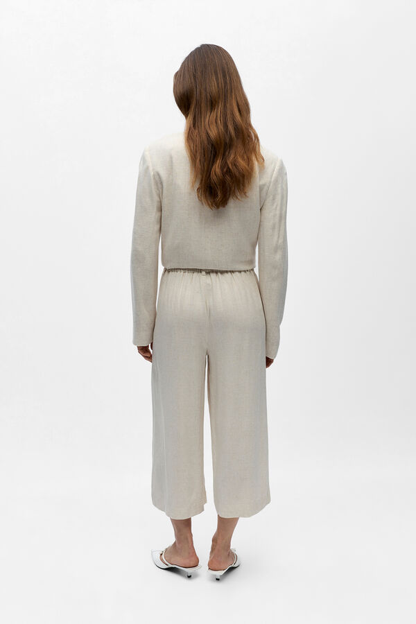 Object Cal&ccedil;a culotte em linho Tostado