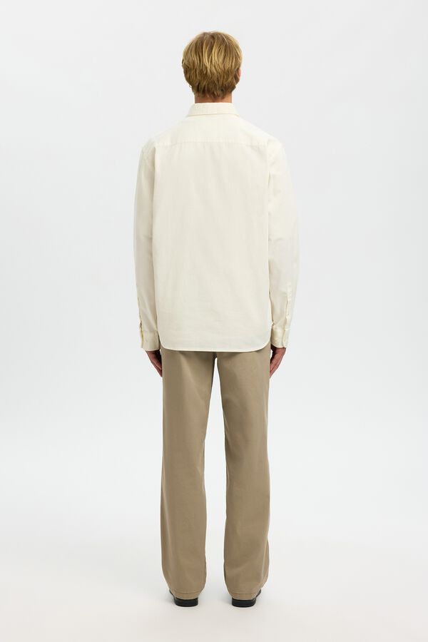 Selected Camisa vaquera ligera 100% algod&oacute;n org&aacute;nico. Marfil