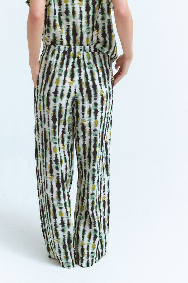 Vila Pantal&oacute;n largo estampado Blanco