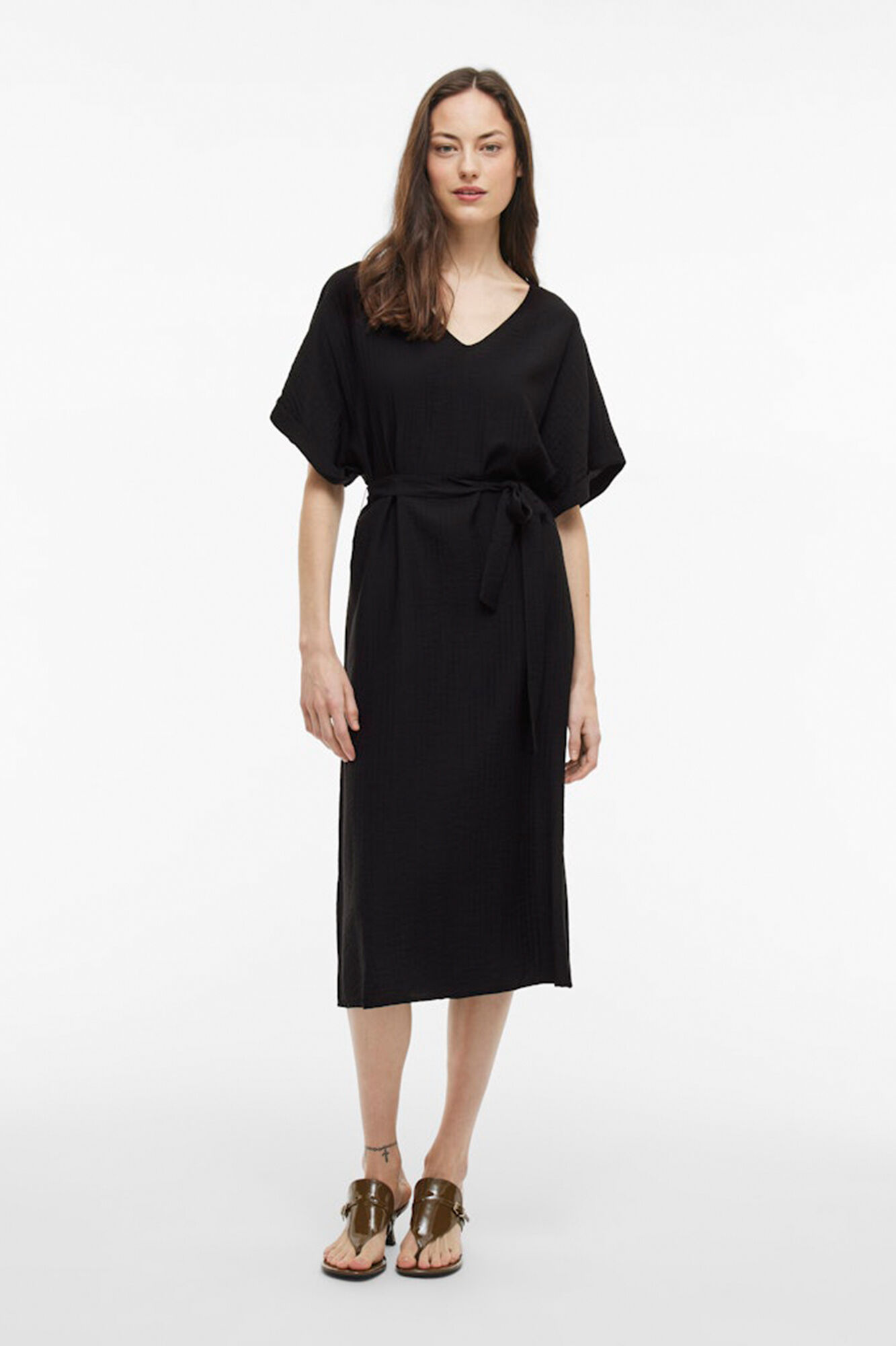 Vila Vestido midi manga 2/4 con viscosa