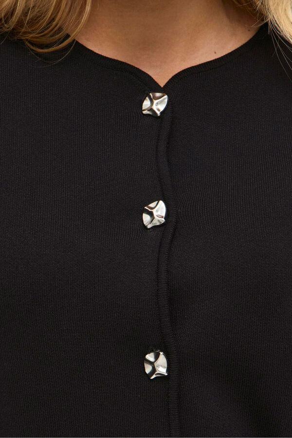 Vila Chaqueta de punto abotonado con viscosa Negro