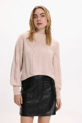 Vila Saia curta de couro sint&eacute;tico Preto