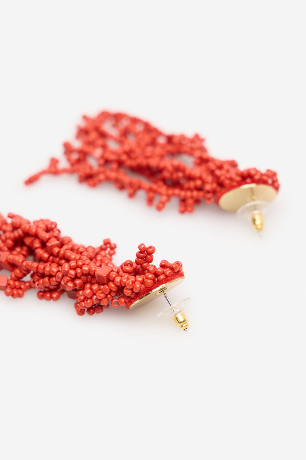 Cortefiel Brincos de coral Vermelho