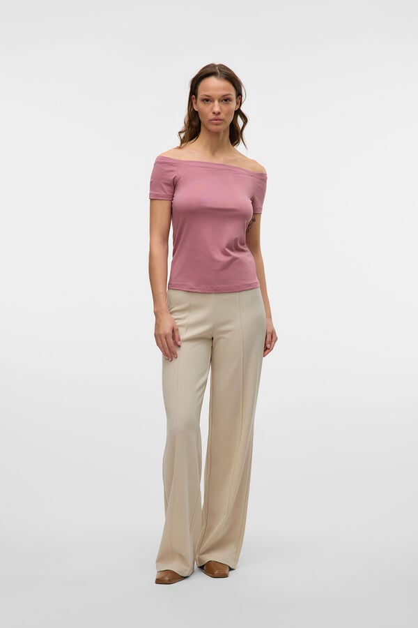 Vero Moda Cal&ccedil;a social el&aacute;stica Tostado